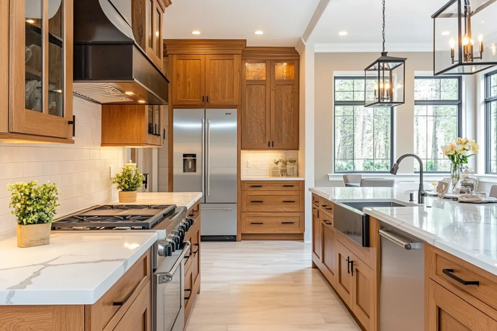 cocina de madera natural